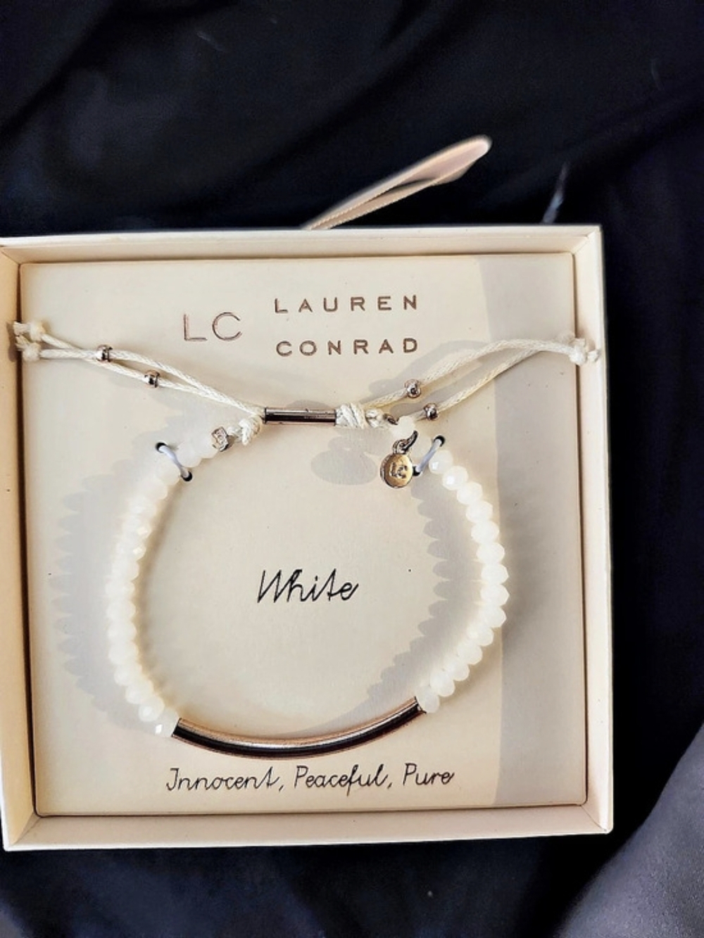 Lauren Conrad White Beaded Bracelet Set NWT